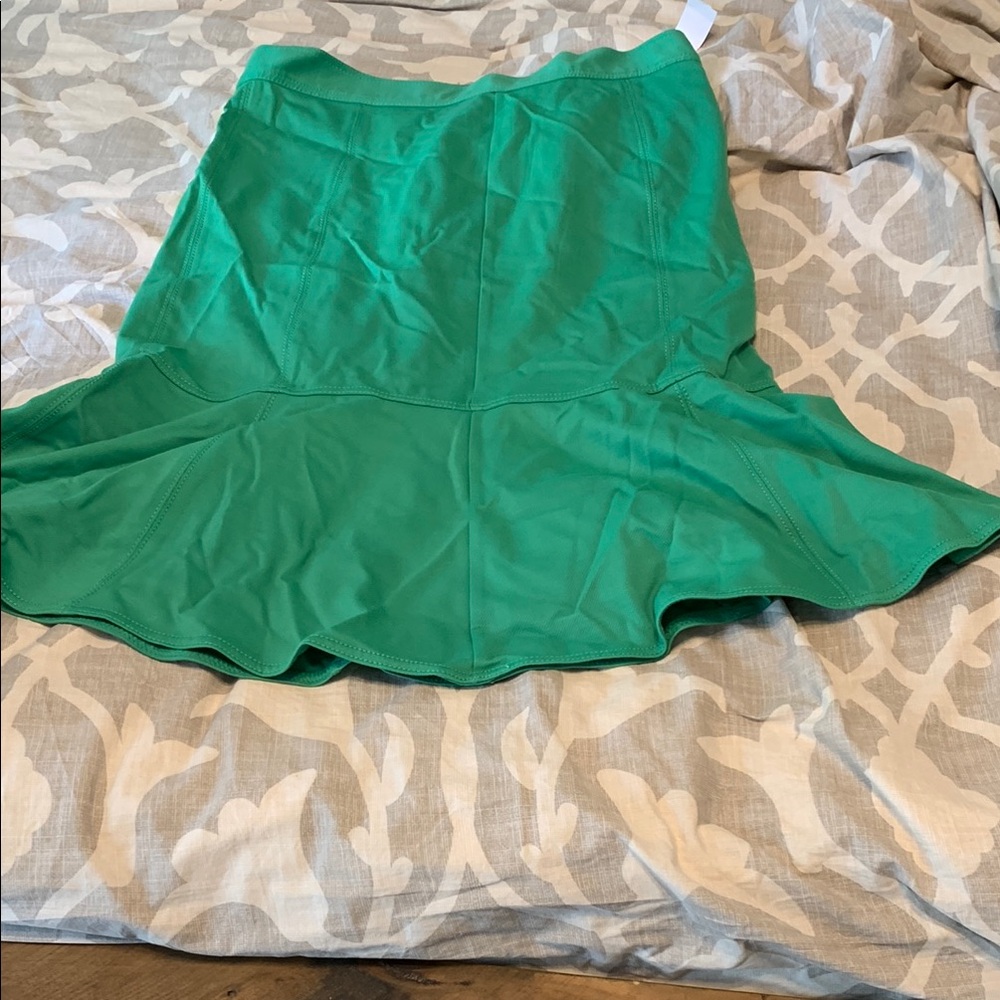 Green Flared Women's Skirt